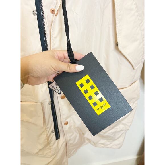 NWT Moncler Elias Oversized Long Parka Jacket Down Filled Light Pink Sz 3/US L - Picture 7 of 15